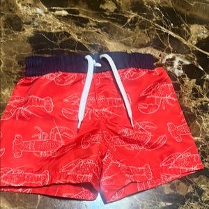 OLD NAVY baby swim Shorts lobsters 🦞 red and blue